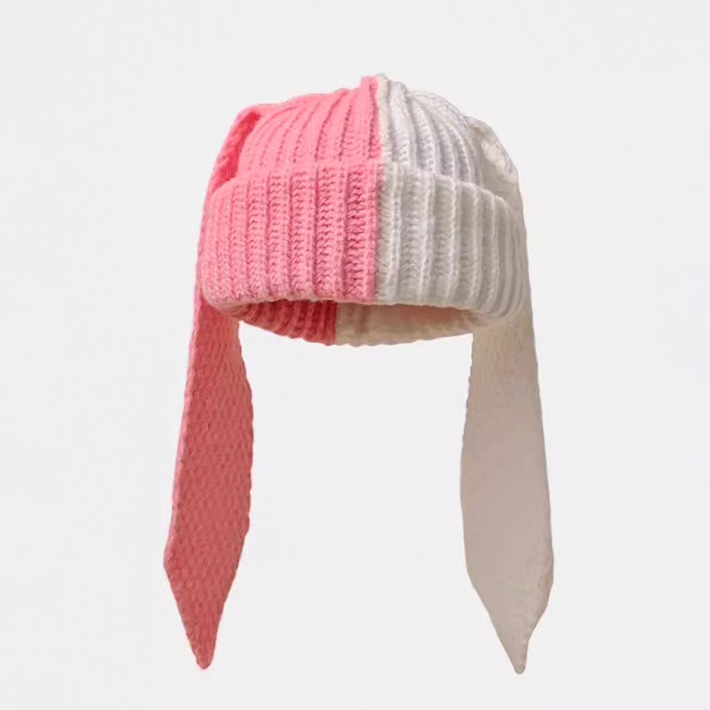 Atmosphere Knitted Hat Women's Autumn and Winter Warm Hat Scarf Integrated Ear Protector Hat Wool Hat Scarf Shawl