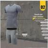 Men's Summer Fitness Set: Breathable Elastic T-shirt & High-Elastic Sports Shorts