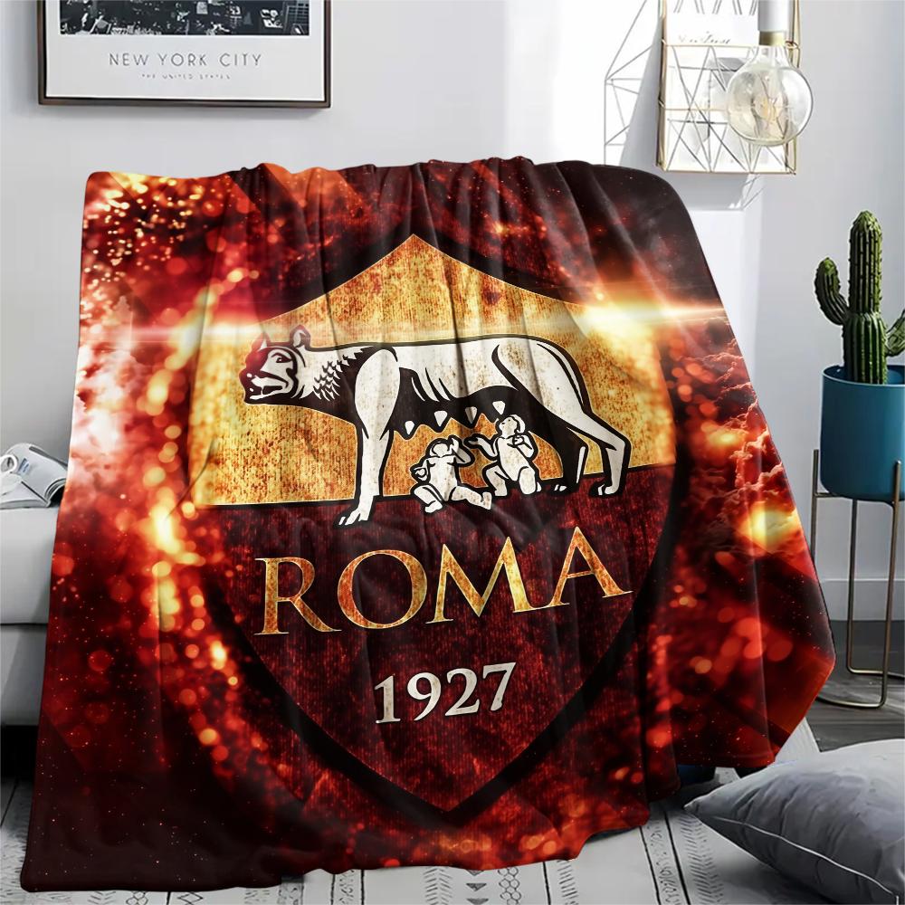 

AS Roma team logo,pattern Flannel Blanket, High quality Comfortable for All Seasons, Home Decor, Warmth and Comfort, Perfect for Gifts. 80cm x 120cm