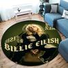 Billie Eilish Custom Name Round Area Rug,Carpet Rug for Living Room Bedroom Sofa Playroom Decor,Non-slip Floor Mat