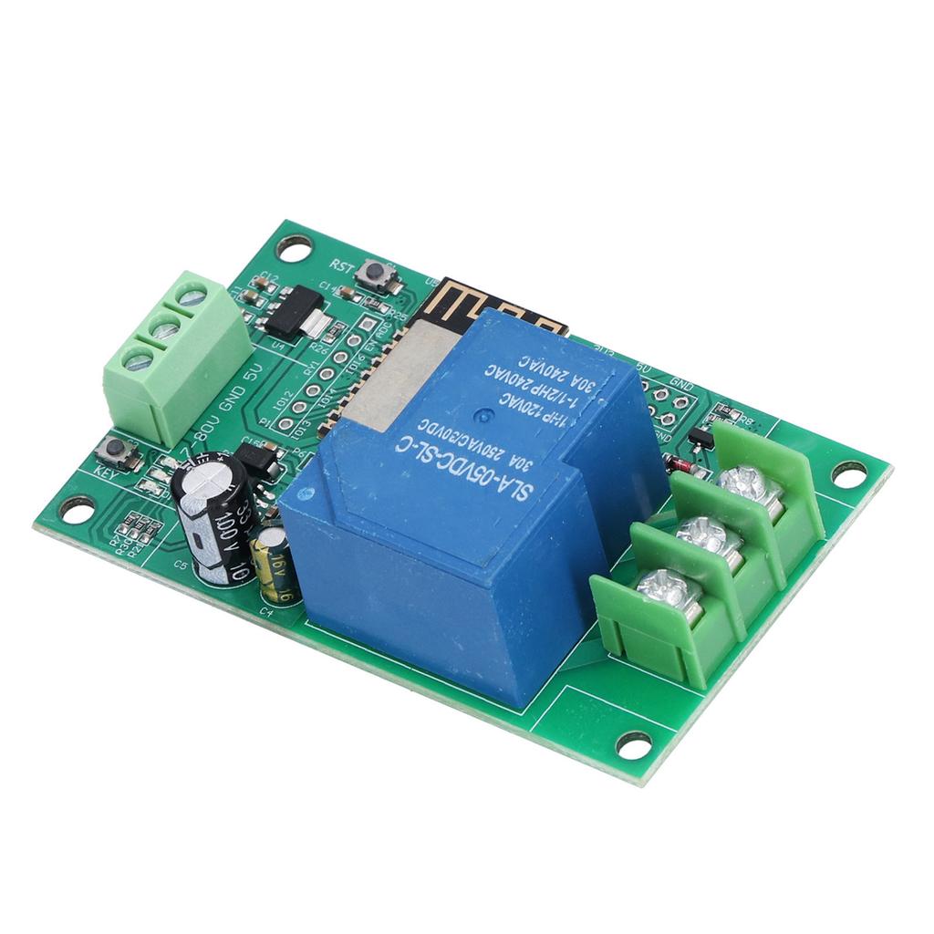 30A Relay Module 1 Channel WIFI Control Development Board with Pin Headers Sockets ESP‑12F