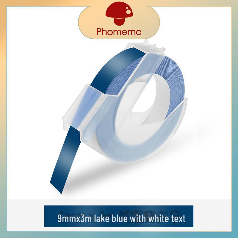 Phomemo E975 Embossed Label Tape, 9mm Color 3D Ribbon Stickers.