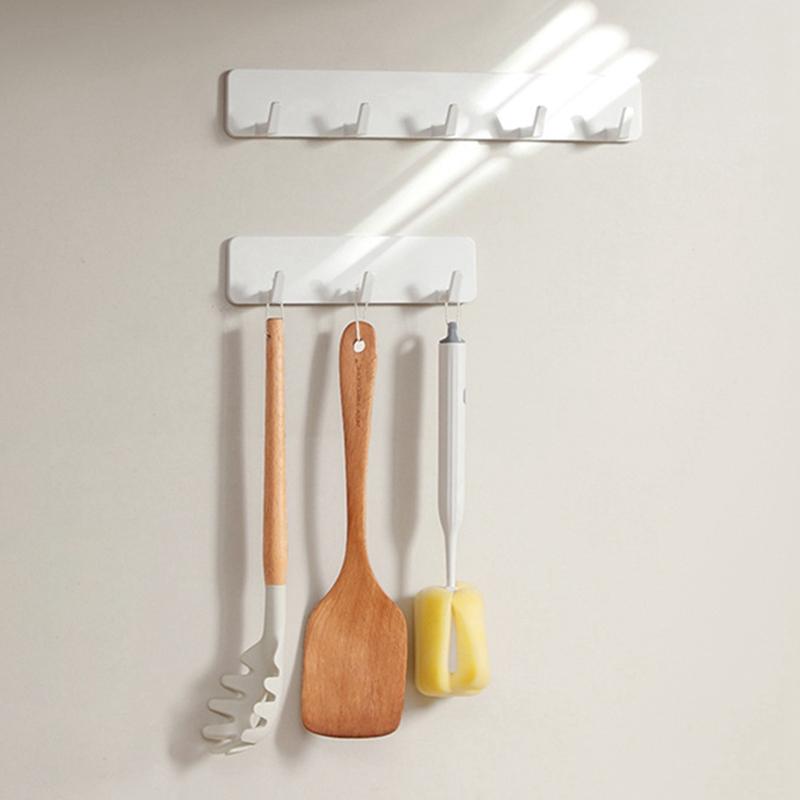 Multi Purpose Hooks Kitchen Punch-free Slotted Drawable Hooks Seamless Strong For Home Storage Gap Rack Hooks