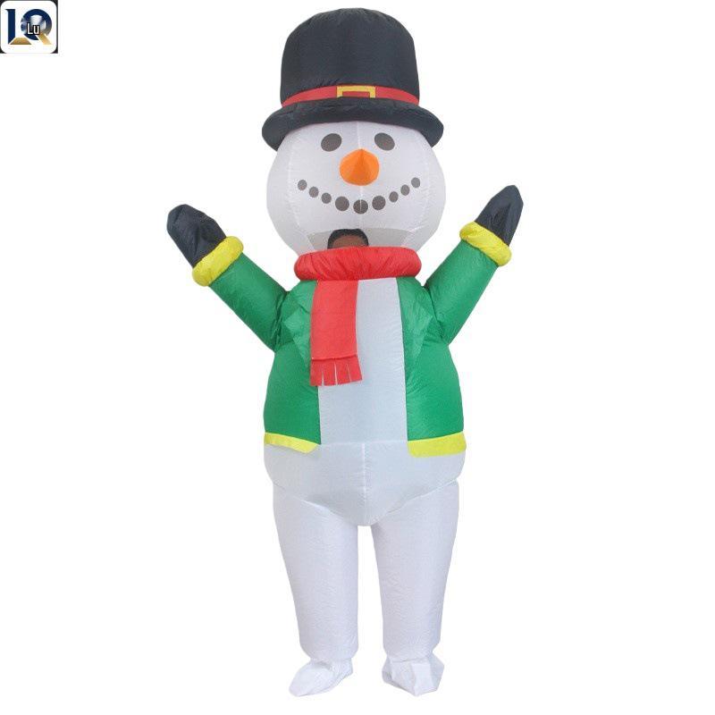 Inflatable Christmas Reindeer Riding Dinosaur Costume - Funny Holiday Party Santa Claus Hug