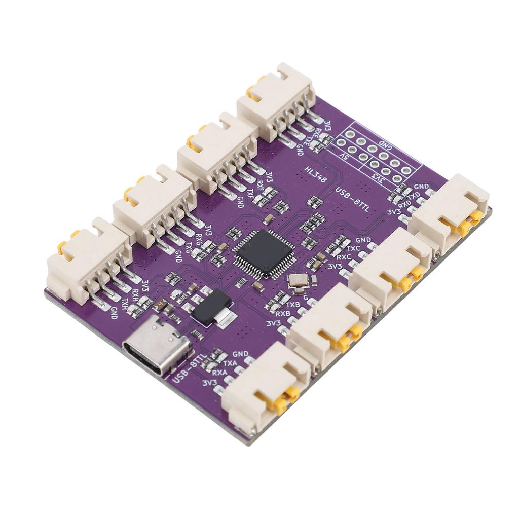 USB to 8 Channels TTL Serial Module 6Mbps High Speed CH348 Chip USB Type C to TTL Serial Converter Adapter