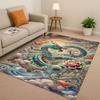 Yin Yang Element Dragon Chinese Loong Cartoon Living Room Non Slip Area Rug Carpet for Bedroom Playroom Sofa,Home Decor Doormat