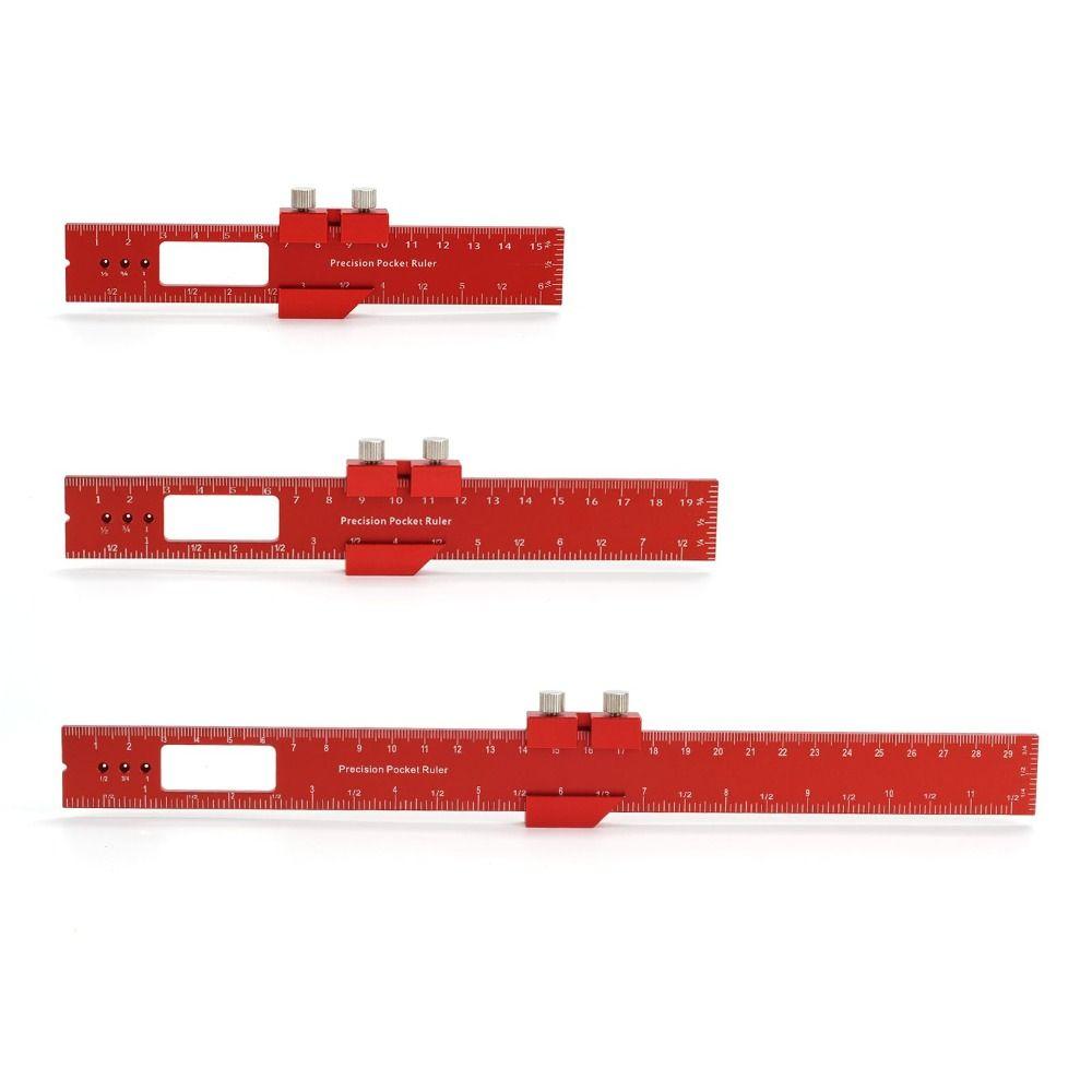 Aluminum Zinc Zinc Alloy Carpentry Marking Ruler Slide Stop Positioning Gauge Ruler  Metal Working