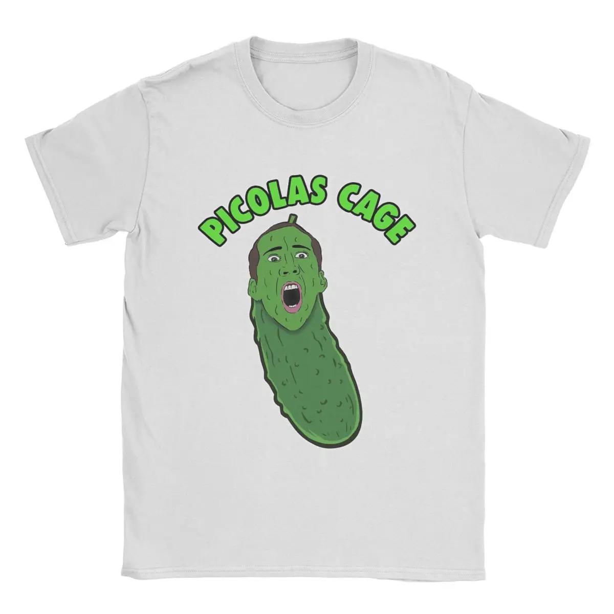 

Picolas Cage Nicolas Cage Мужские футболки Смешные футболки с коротким рукавом и круглым вырезом Футболка 100% хлопок Одежда больших размеров M белый