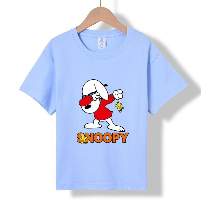 XH89 MINISO 2026 Summer New Printed Cotton Round Neck T-shirt for Children Aged 1-16, Boys and Girls