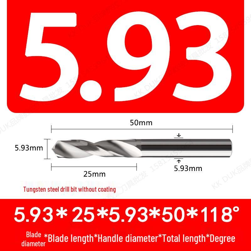 Straight Shank Solid Carbide Drill Bit Set (5.91–5.99mm)
