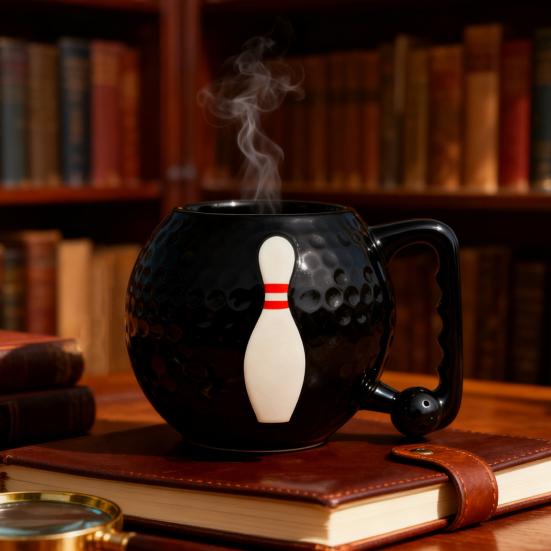 Golf Club Handle Mug Golf Ball Texture Spacious Capacity Golf Cup Sports Ball Mug Golf Enthusiast Gift Drinkware