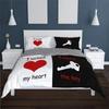 3D Print Couples Modern Duvet Cover Queen King Size Crown Bedding Set Black White Bed Cover For Double Bed 2pcs Adult BedroomSet