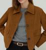 Lambskin Biker Motorcycle Fit Stylish Casual Suede Women's Brown Jacket Handmade