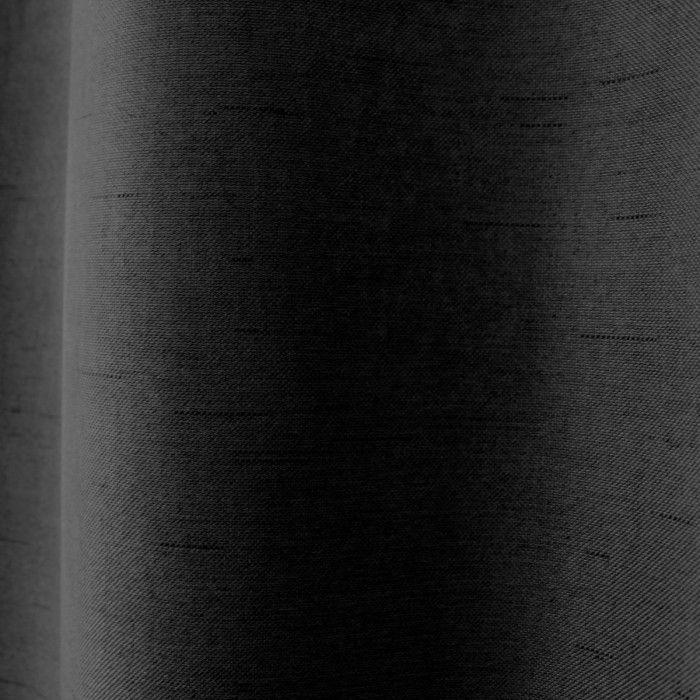 Rideau occultant uni et fileté - anthracite - 140 x 240 cm