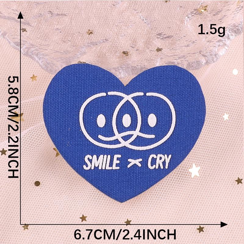 Hole Repair Sticker Accessories Offset Printing Flower Cloth Label Self-Adhesive Leather Jacket Down Jacket Patch Sticker English Letter Cloth Sticker