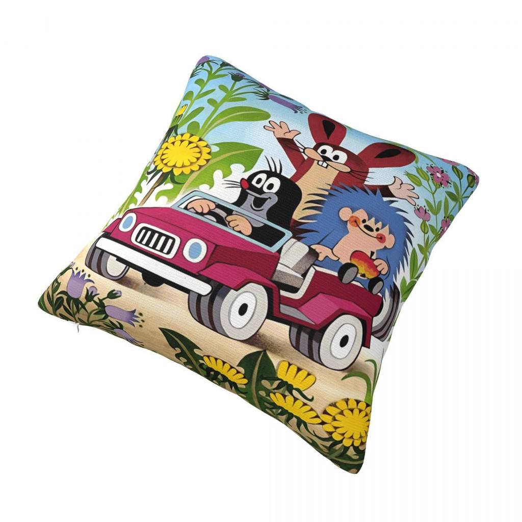 Car Decoration The Little Mole Cartoon Animal Pillowcase Merch Pillow Covers Zippered Multiple Sizes