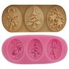 1 Pcs Christmas Tree Silicone Fondant Cake Mold Soap Chocolate Candy Decorating Mould