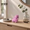 Nordic Style Tabletop Decor Figurine 3D Printed Bunny & Girl Figurines, Rabbit Statues for Home Decors, Delicate Curved Texture Sculpture Cute Statue,