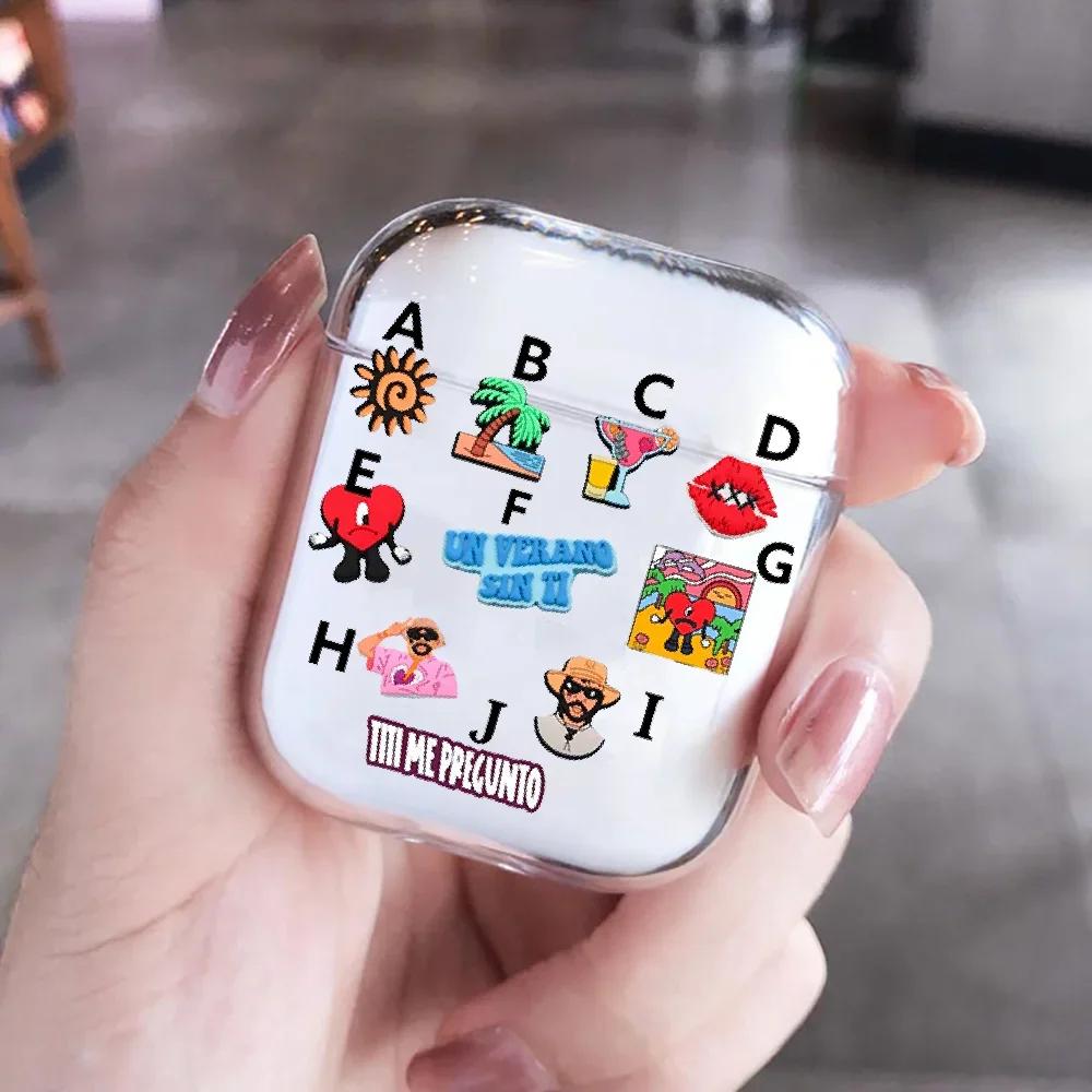 Yo Perreo Sola Bad Bunny Maluma Clear Earphone Case for Airpods Pro 3 Bluetooth Charging Box for Airpod 4 3 2 1 Protective Cover