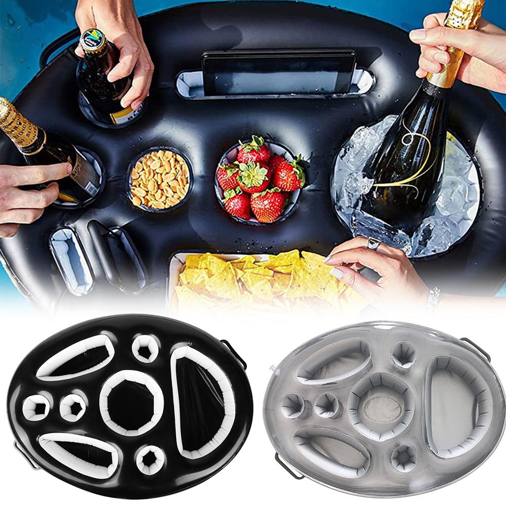 Summer Sea Bucket Cup Holder Inflatable Pool Beach Foldable Swimming Party Float Beer Drink Tray Cooler Table Pool Accessories