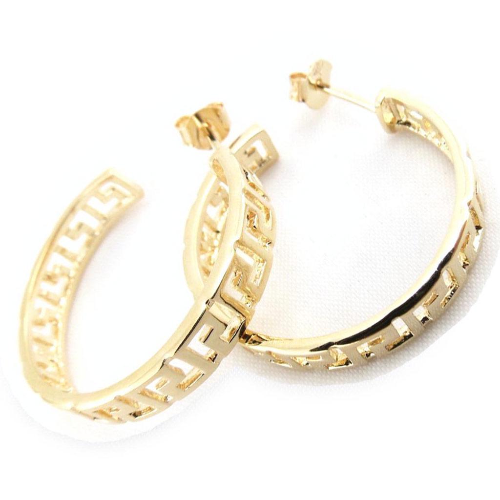 Les Trésors De Lily [J3821] - Pozłacane kolczyki koła „Choreografia” - 25x5 mm