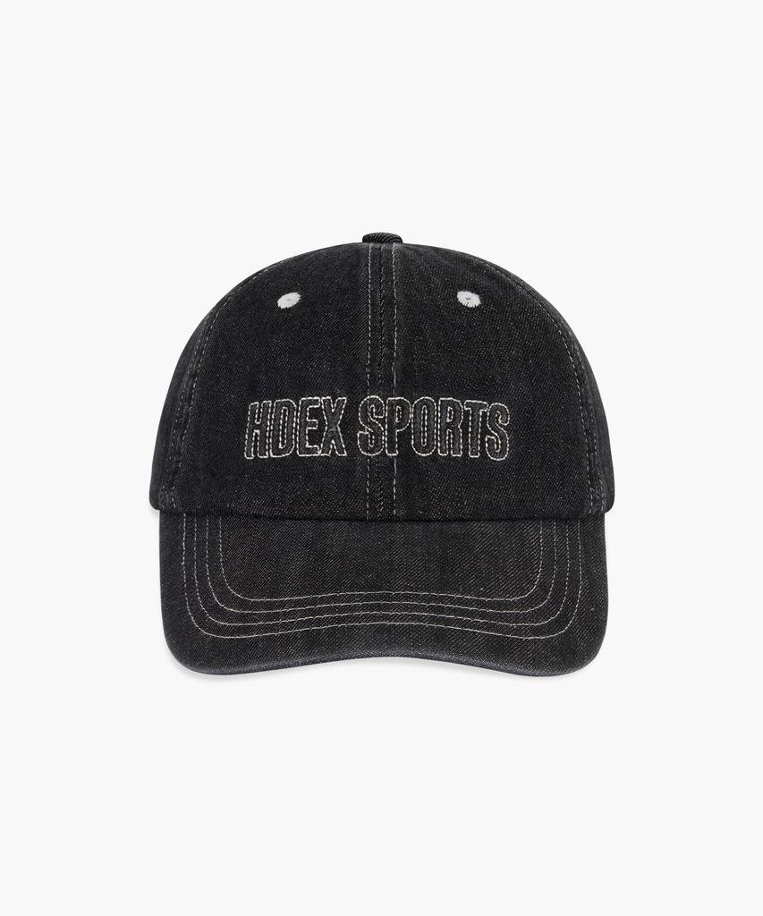 HDEX Washed Stitch Denim Ball Cap (Black)