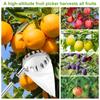 3.2M Fruit Picker Tool Metal Gardening Orchard Picking Tool with Storage Bag Fruit Catcher for Cherry Berry Orange Lemon Pear