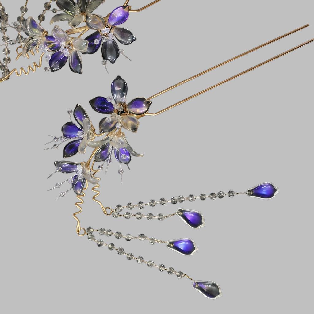 Elegant U-Shaped Chinese Tassel Hairpin for Women – Ancient Style Cheongsam Accessory