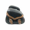 2pcs Universal Motorcycle Saddlebag PU Leather Saddle Bag Tool Luggage Storage Bag For