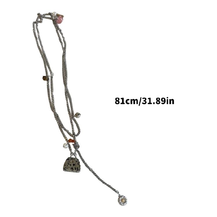 Small Bag Pendant Necklace Chain Necklace Small Bag Neck Jewelry Titanium Steel Texture for Women Who Love Details