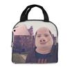 John Pork Smiling Insulated Lunch Bag for Kids School Cooler Thermal Food Box Tote Leakproof Lunch Boxes Container