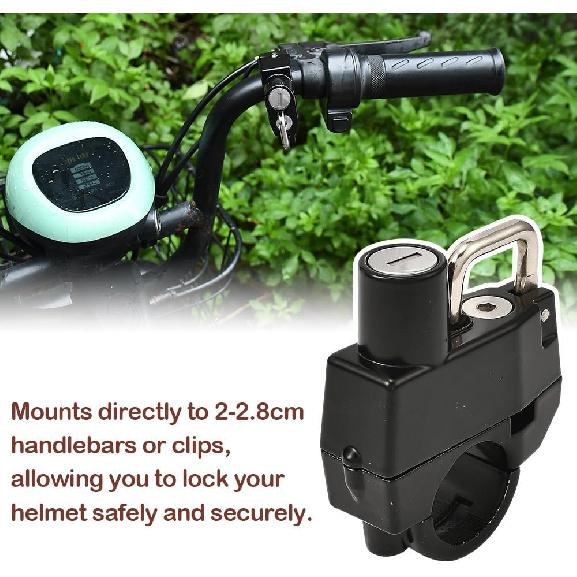 Motorcycle Helmet Lock Motorcycle Handlebar Lock Motorcycle Helmet Anti Theft Lock Universal for Motorcycle, Bike, Scooter