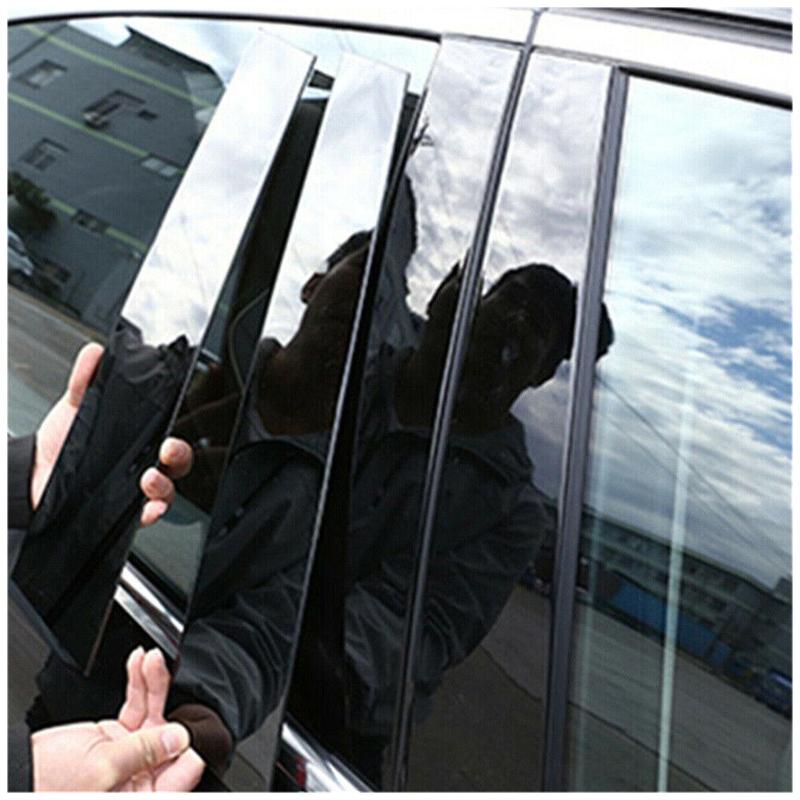 1 Set Car Door Window Pillar Posts Cover Trim Decal Fit for Infiniti G35 G37 Sedan 2002-2009 2010 2011 2012 2013 Gloss Black