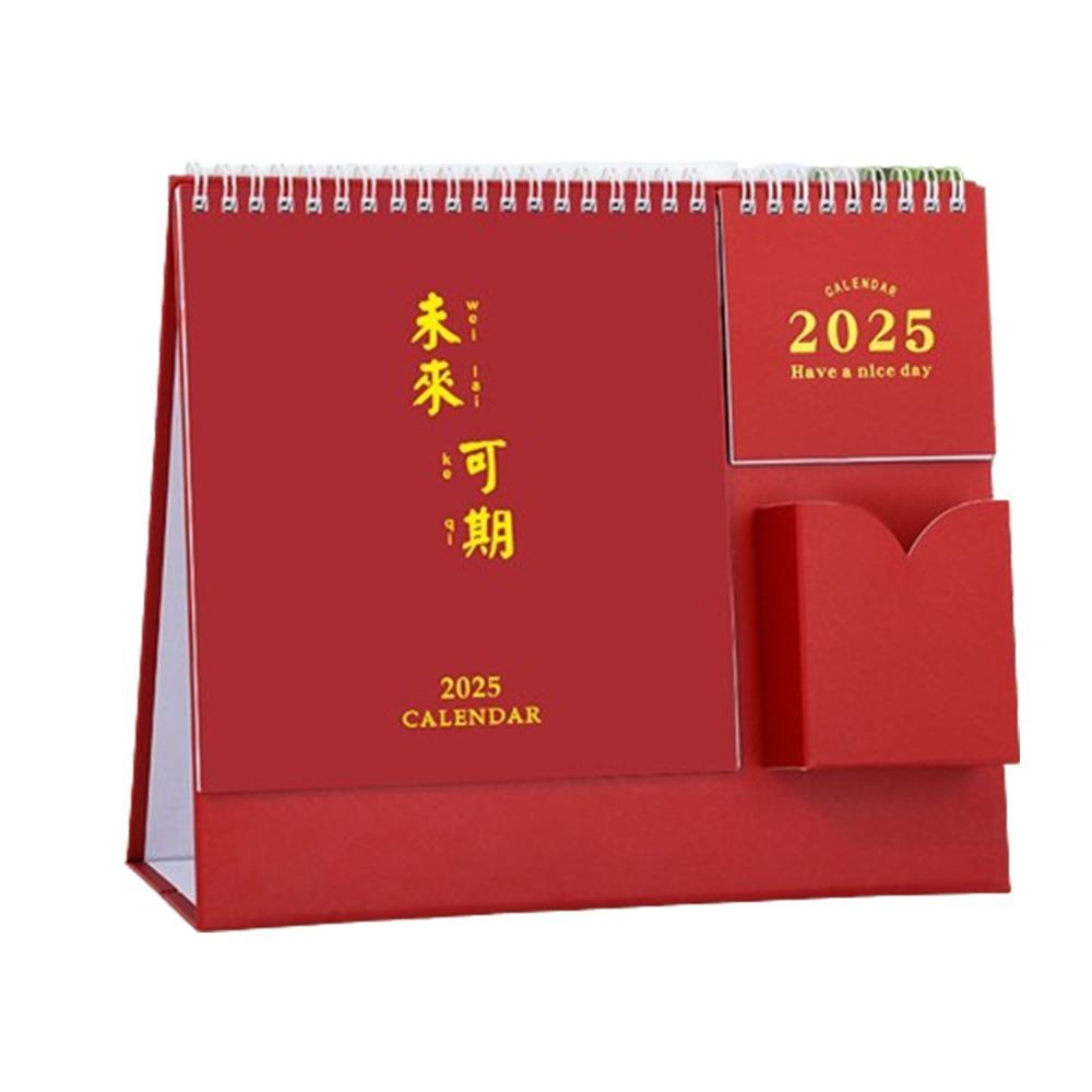 Simple Agenda Planner Scheduler Standing Flip Calendar Gift 2025 Desk Calendar  Home Decoration