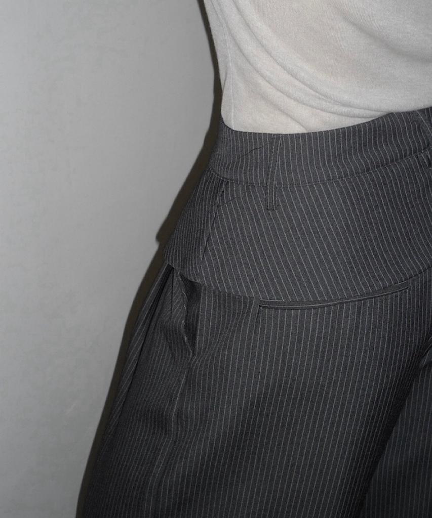 APOEM Flap Stripe Slacks - 2Colors