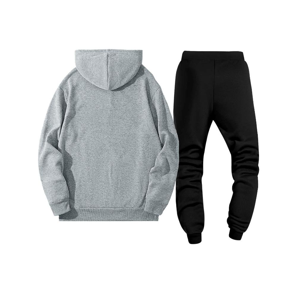 Pattern Printed Hooded Sweatshirt Men's Suit Versatile Sports Pants Hip Hop Street Casual Sports Trend Two Piece Set