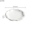 Simple Solid Color Tableware Ceramic Pasta Steak Plate Dinner Plate Creative Kitchen Irregular Shape Serving Tray Cooking Dishes