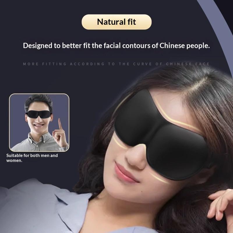 Máscara de Dormir Ajustável 3D Com Design Respirável, Bloqueia a Luz Enquanto Permite a Circulação de Ar Para os Olhos, Ajuste Confortável Unissex