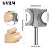 Semicircular Knife, Woodworking Positive Semicircular Knife, Arc Cutter Engraving Milling Cutter, Trimming Knife Fancy Knife 1/2 Handle 1/4 Handle
