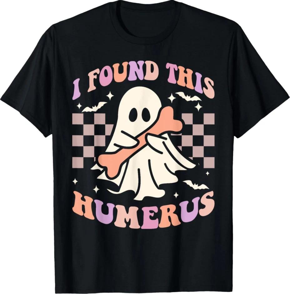 Retro Humerus Boo Tee, Ghost Funny Halloween Costume Unisex, T-Shirt S