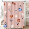 Delightful Pink Watercolor Floral Shower Curtain Modern Bathroom Decor for Home Decoration