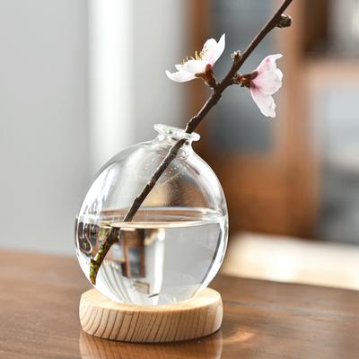 Bubble Vase Clear Flower Arrangement Table Decoration Aroma Bottle Arrangement Glass Vase Creative Pink Hydroponic Flower Bottle
