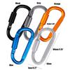 Aluminium Alloy Safety Keychain Buckles Climbing D Carabiner Spring Clips Camping Hiking Hooks
