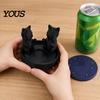Langlebige Katzenfigur Geschenk 3D-gedruckter Kerzenhalter, Ästhetische Schreibtischdekoration mit matter Schleifoberfläche, Integrierte stabile glatte geschwungene Skulptur, Heimdekoration
