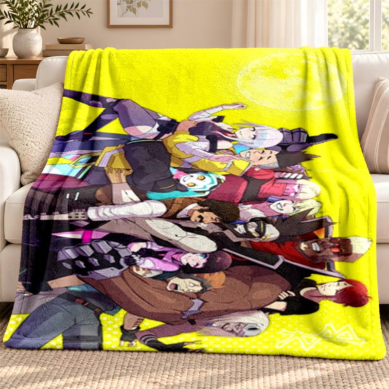Cyberpunk Edgerunners blanket Flannel Blanket Soft Cozy Plush Throw for Sofa Bed Lightweight Home Decoration Outdoor camping