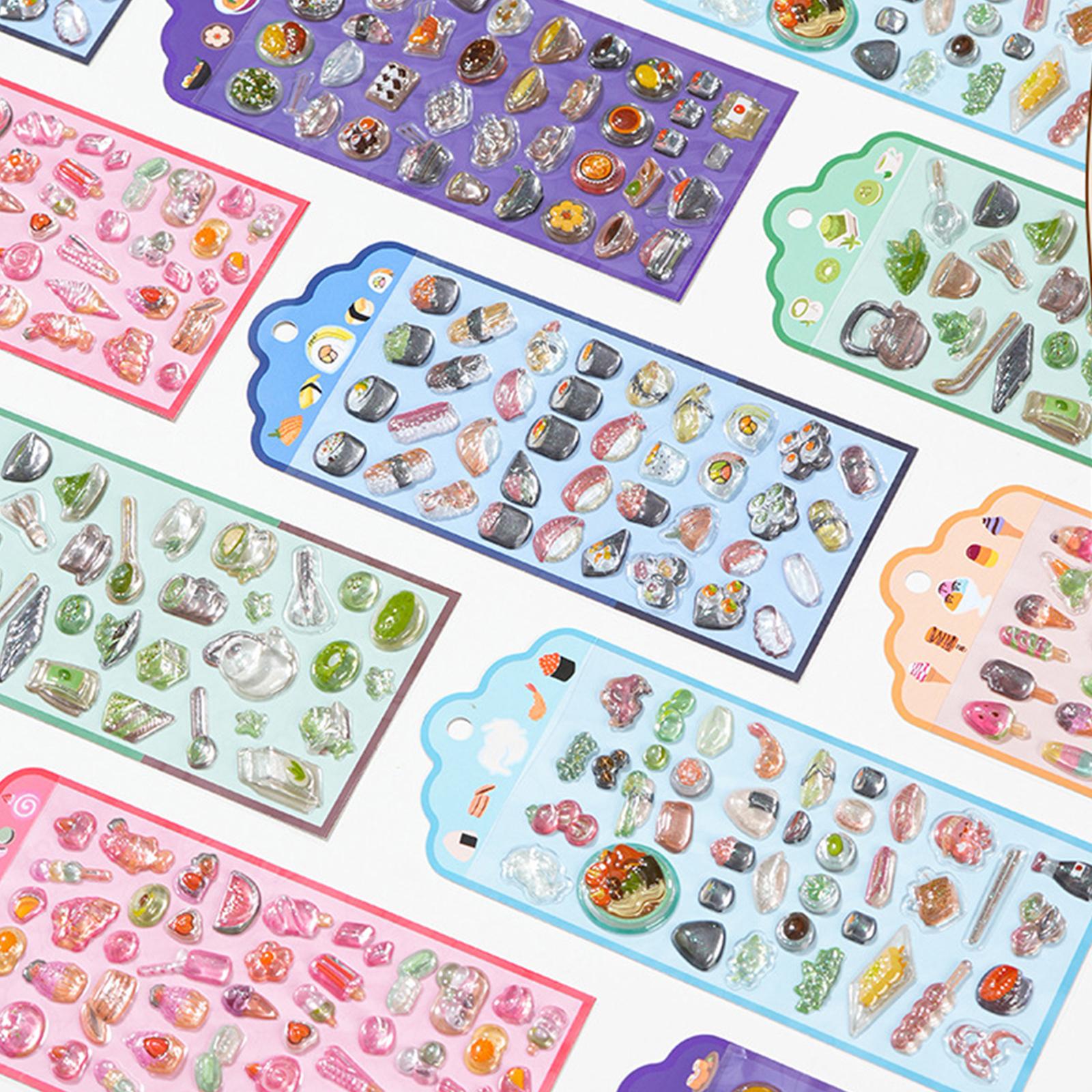 Creative Japanese Themed Sticker For Bullets Journals Including Realistic Food Items