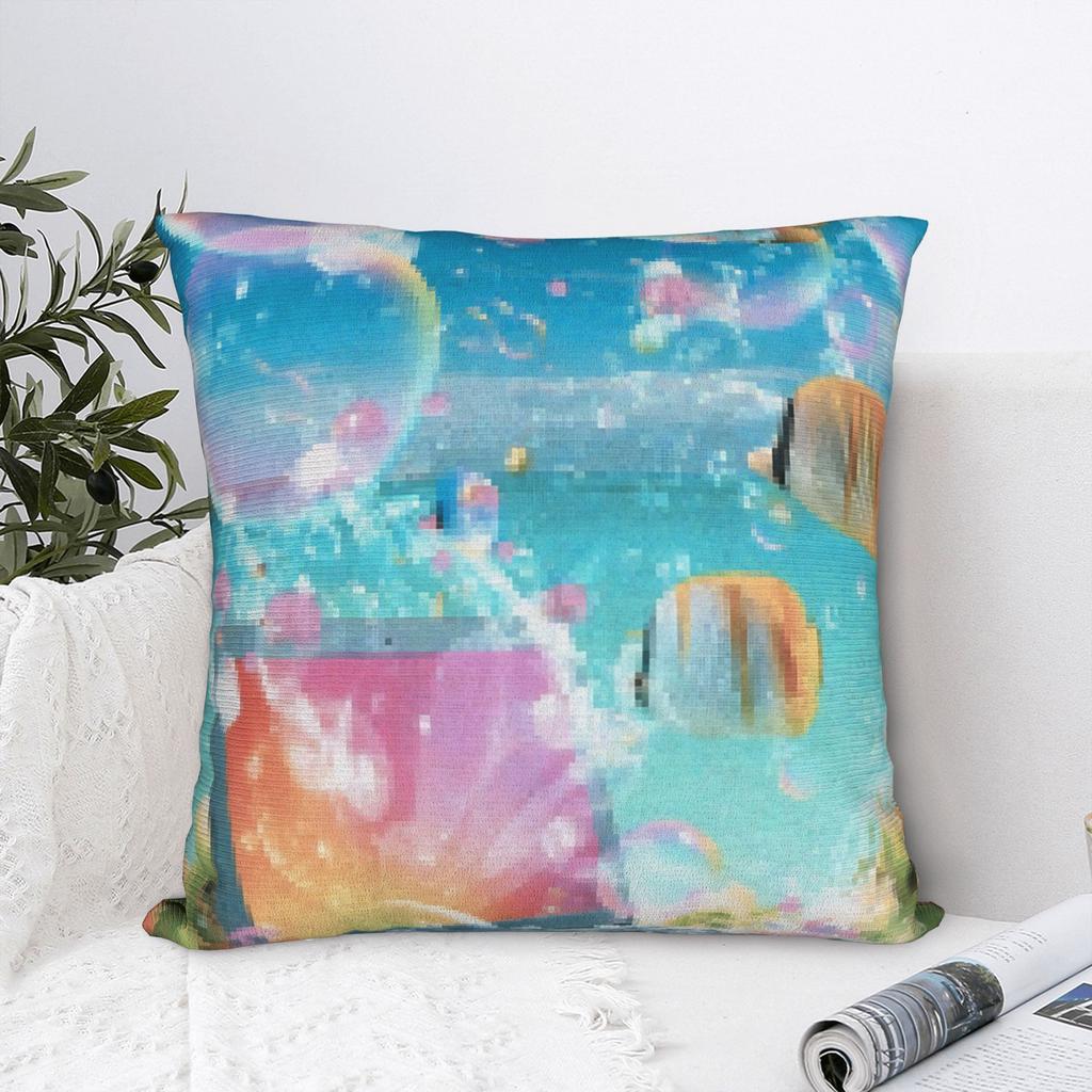 Frutiger Aero Y2k Kawaii Pillowcase Polyester Cushion Cover Decoration Pillow Case Cover Car Zippered 40X40cm