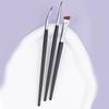 3pcs Fine Tip Angled Eyeliners Brushes With Wood Handle Makeup Brush For Detailed Looks Suitable For Various Occasion