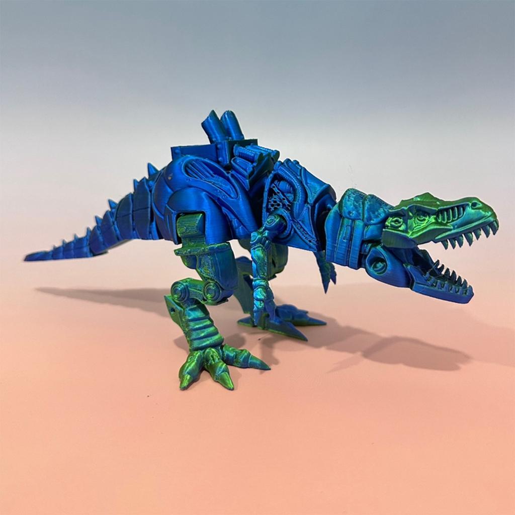3D Printed Steam Tech Dinosaur, Animal Toys, Home, Room, Car Decoration, Desktop Ornaments, And Free Movement Of Joints,Steam Tech Dinosaur