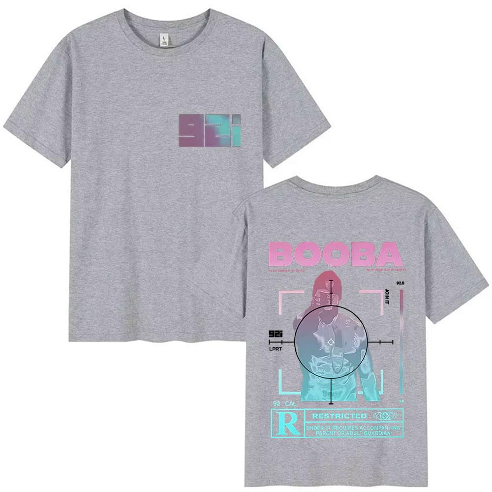 Rapper BOOBA B2O Tour 2025 Graphic T Shirts Mens Hip Hop Gothic Short Sleeve Tshirt Retro High Quality Cotton Tees Streetwear